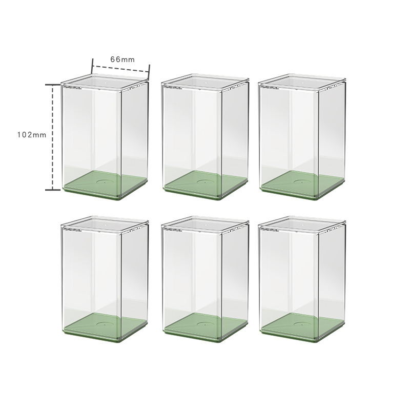 Figurák tároló doboza, PS műanyag, 25 L, porálló, egymásra rakható, 24 darabos készlet