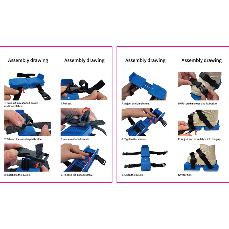 Gyerekeknek szánt jégkorcsolya rozsdamentes acél pengékkel, felső része webbing anyagból, talp műanyag és fém keverékéből