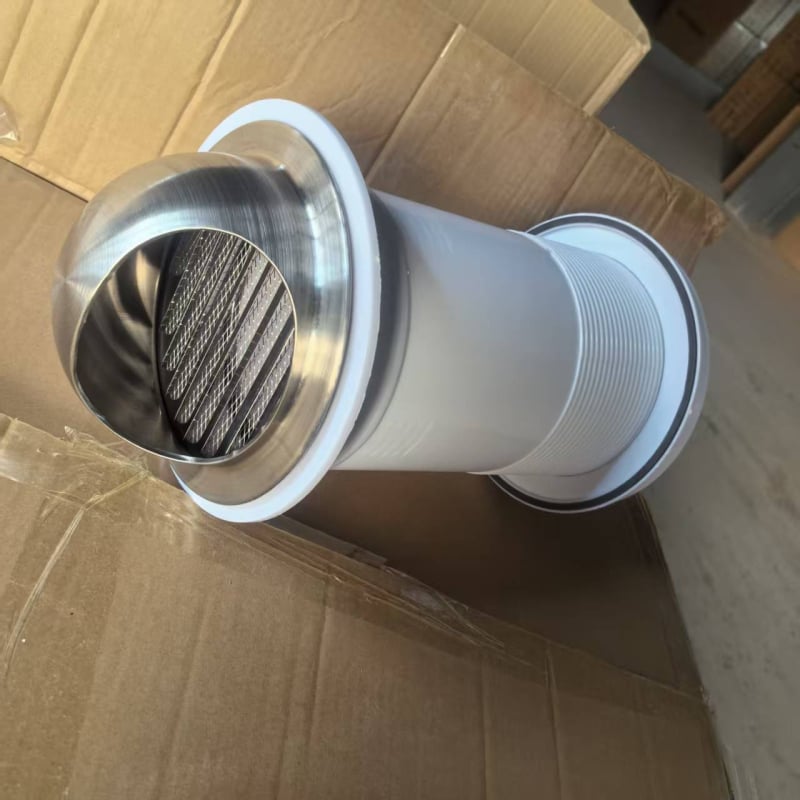 Eastern PP διαπερατή τοίχος-βαλβίδα ελέγχου με καπάκι προστασίας από βροχή για εξωτερική κουζίνα, μοντέλο 048, μοντέρνος μινιμαλιστικός στυλ