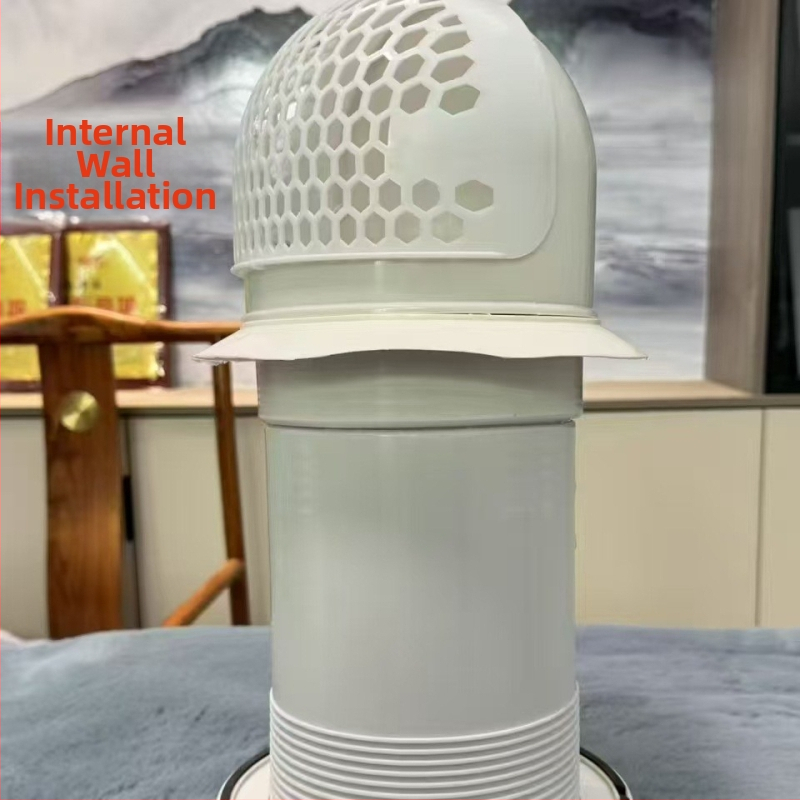 Eastern PP prie steny spätný ventil s krytom proti dažďu pre vonkajšiu kuchynskú digestor, model 048, moderný minimalistický štýl