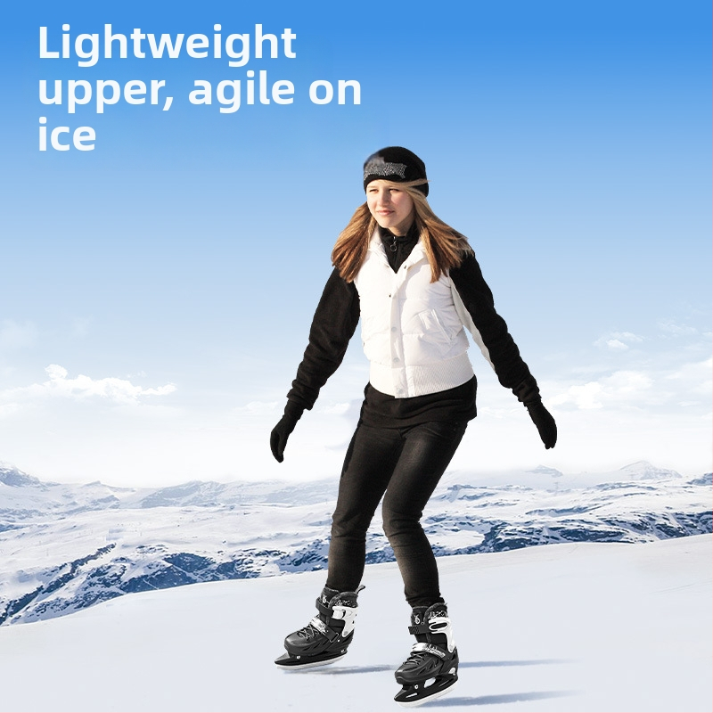 Dospelé ľadové korčule s PP vrchnou časťou a čepeľou z karbónovej ocele