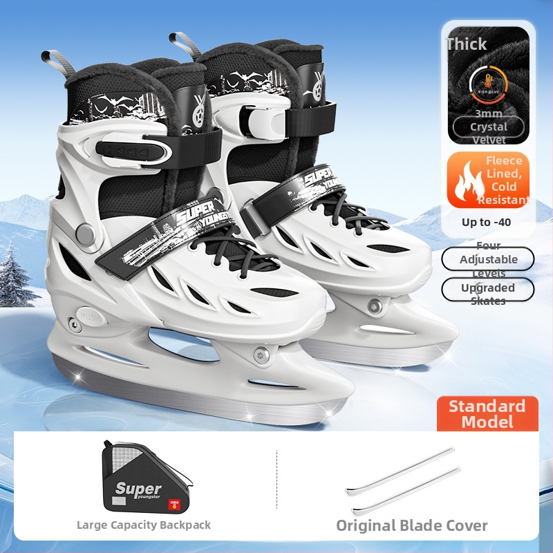 Dospelé ľadové korčule s PP vrchnou časťou a čepeľou z karbónovej ocele