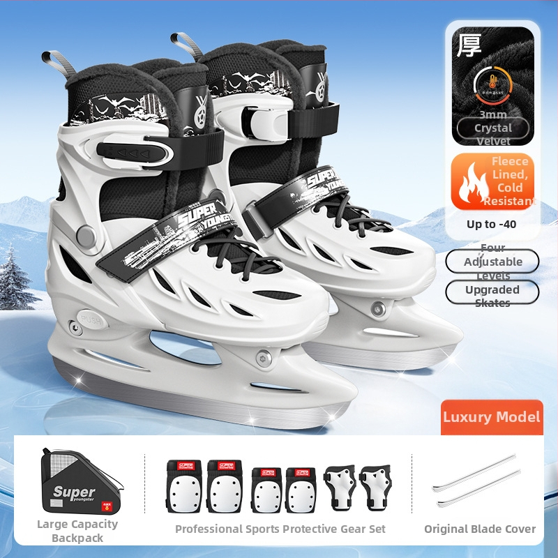 Dospelé ľadové korčule s PP vrchnou časťou a čepeľou z karbónovej ocele