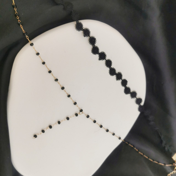 Огърлица за ключицата в корейски стил с дантелен дизайн