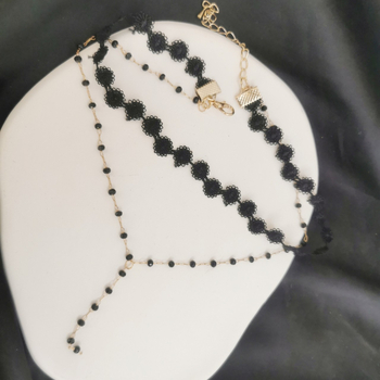 Огърлица за ключицата в корейски стил с дантелен дизайн