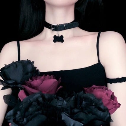 Пънк готик костен нашийник за двойки – чокър за шията, подкултурен стил, модерен аксесоар