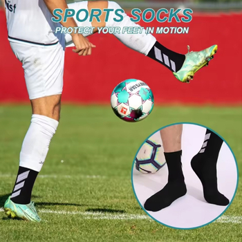 Középmagas futó zokni – nylon, csúszásmentes szilikon grip, megvastagított, izzadságot felszívó