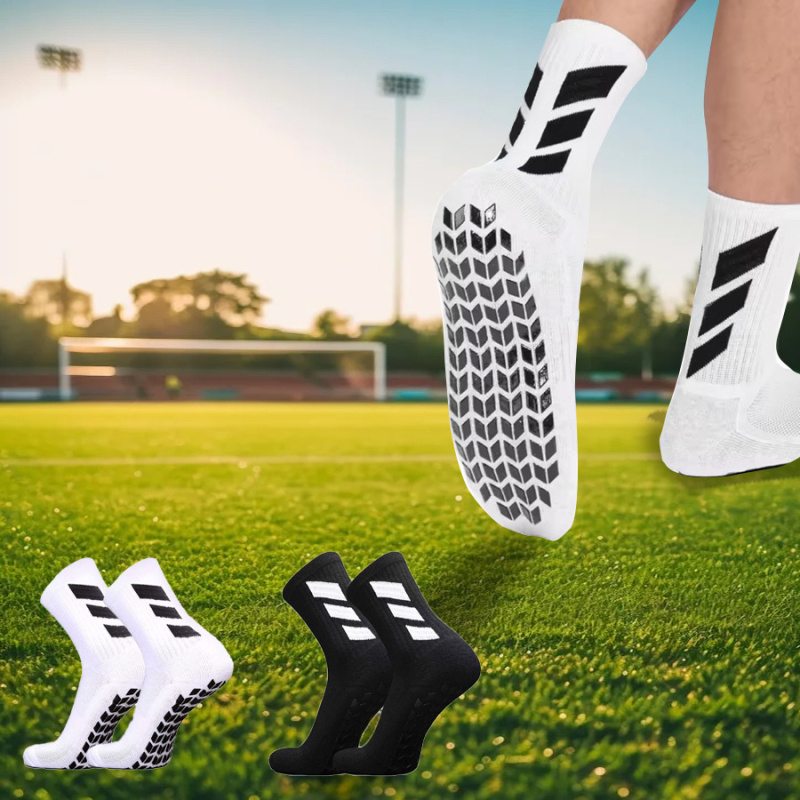 Középmagas futó zokni – nylon, csúszásmentes szilikon grip, megvastagított, izzadságot felszívó