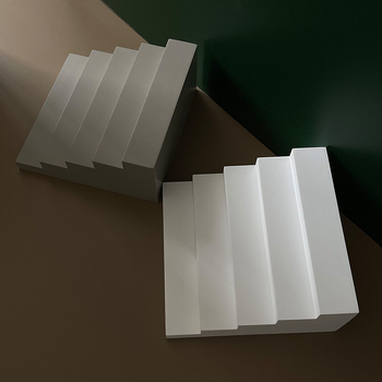 Pozadinski ukrasi za fotografiju: geometrijske male stepenice rekvizita; materijali: smola ili MDF; model: Male stepenice; težina: 1; marka: Green Craftsman