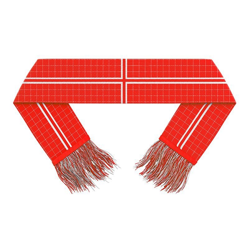 Fular de fan pentru fotbal – personalizabil; Material: țesătură Bird's-eye, acrilic și satin; Tipărire logo disponibilă; Potrivit pentru fotbal