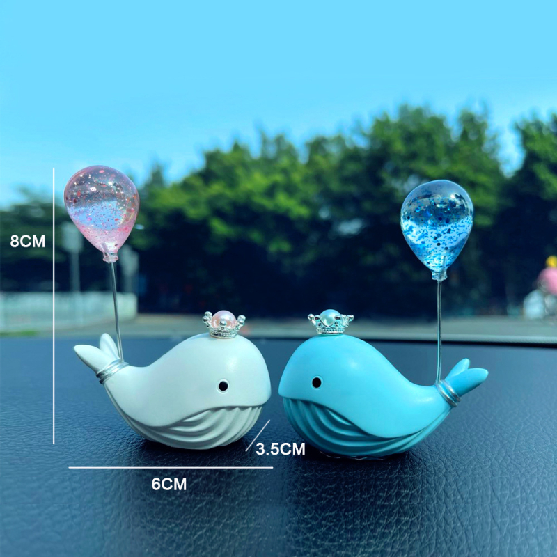 Ukras za automobilsku središnju konzolu – delfin od smole, crtani dizajn, moderan stil, brend So cute, dekoracija interijera