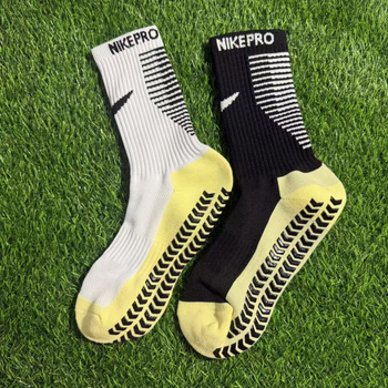 Poliészter-pamut futball zokni, középmagas, csúszásmentes