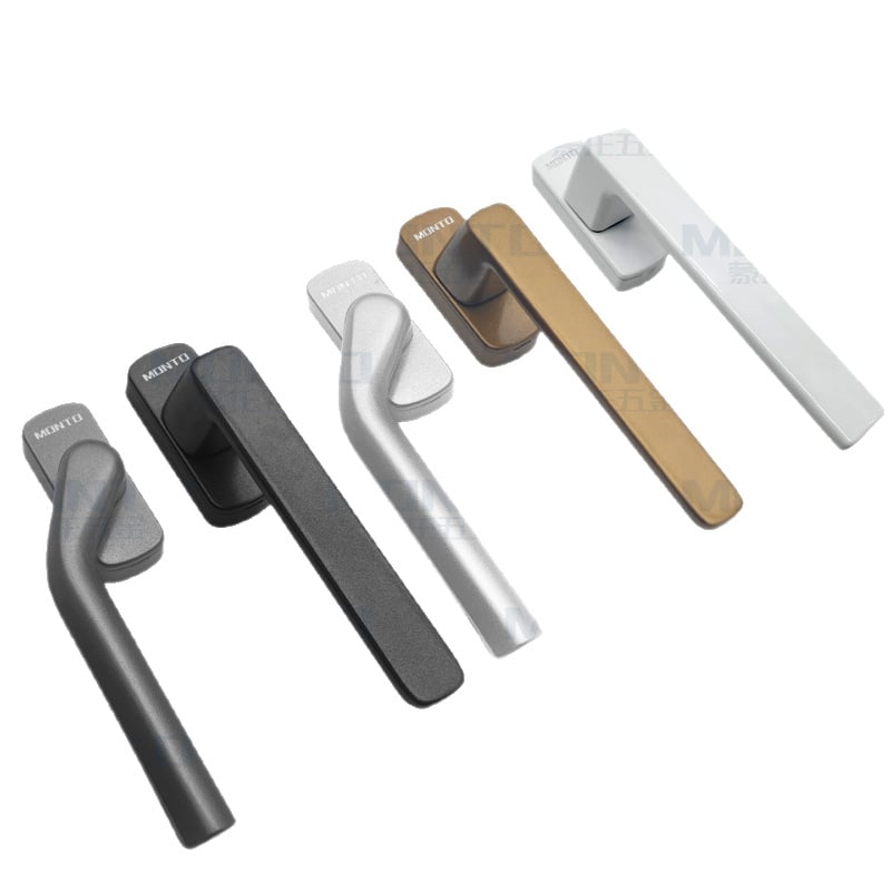 Aluminijska ručica za prozor s kvadratnom osovinom – premaz sprejem, za klizne i otklopne prozore, Monte pristupačan luksuz