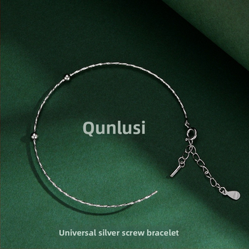 S925 sterling srebro — Univerzalni vijčani narukvica za DIY perle, osnovna žica za ženske narukvice