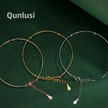 S925 sterling srebro — Univerzalni vijčani narukvica za DIY perle, osnovna žica za ženske narukvice