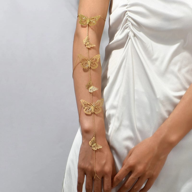 Női fém karkötő masnival, elektroplattált bevonattal, dekoratív, 2023 tavasz