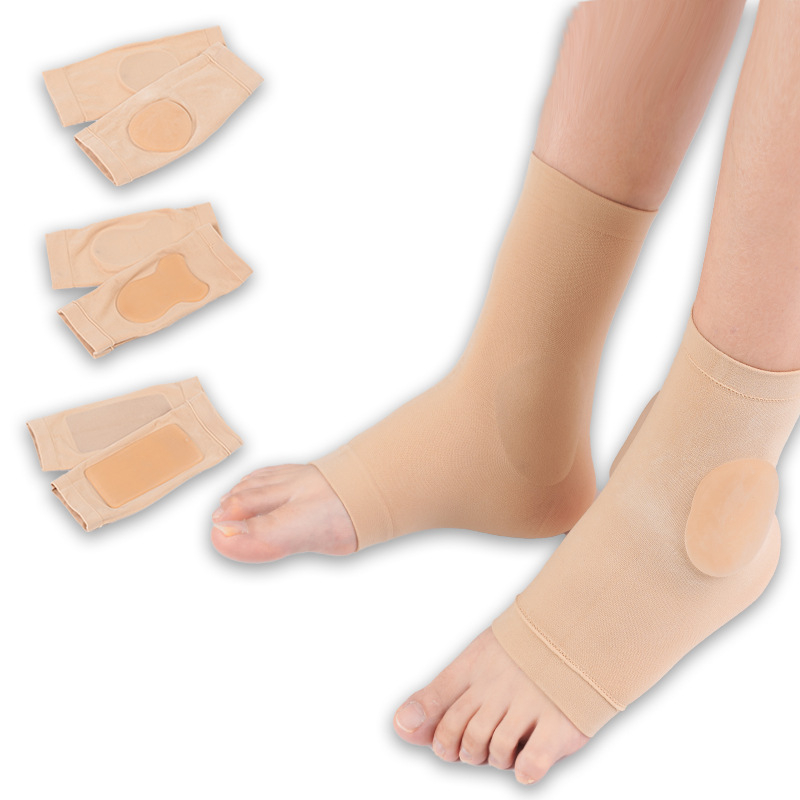 Jégkorcsolya sarokvédő szilikongél párnázással | Modell HXB-050; Anyag: Nylon sebs; Stílus: Pántos lábvédő; Talpbetét: mágneses terápia; Teljes talpbetét