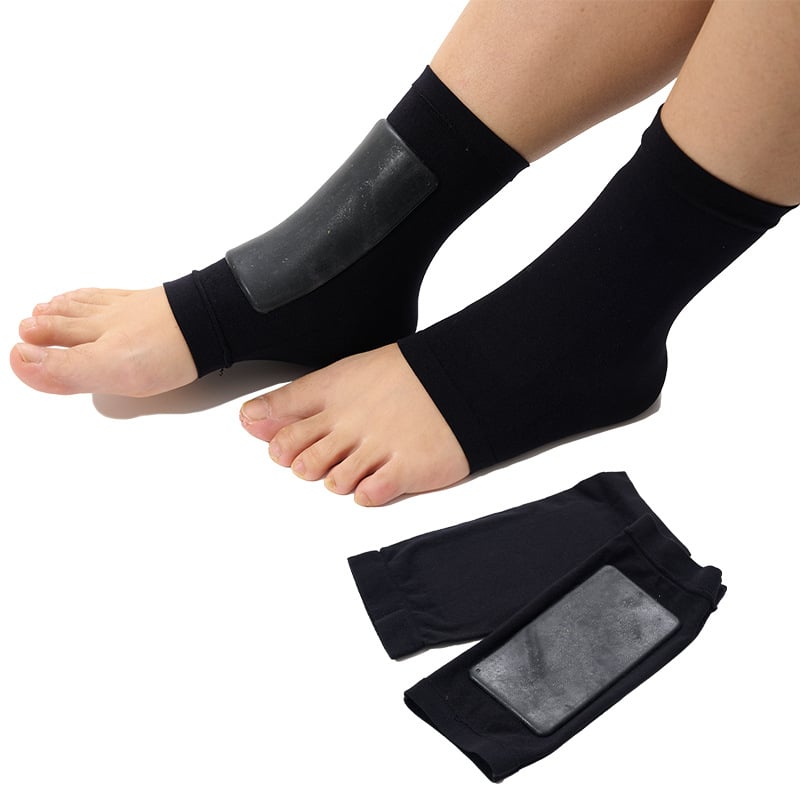 Jégkorcsolya sarokvédő szilikongél párnázással | Modell HXB-050; Anyag: Nylon sebs; Stílus: Pántos lábvédő; Talpbetét: mágneses terápia; Teljes talpbetét