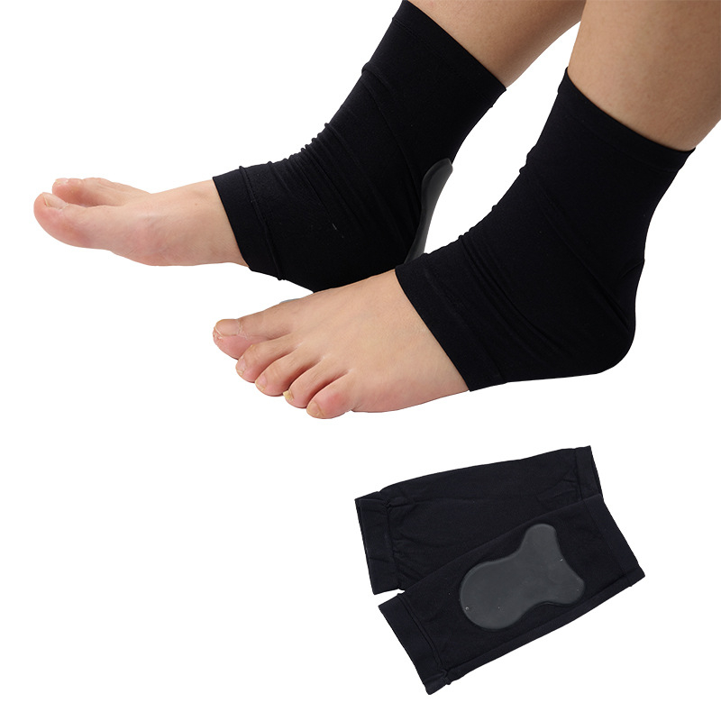 Jégkorcsolya sarokvédő szilikongél párnázással | Modell HXB-050; Anyag: Nylon sebs; Stílus: Pántos lábvédő; Talpbetét: mágneses terápia; Teljes talpbetét