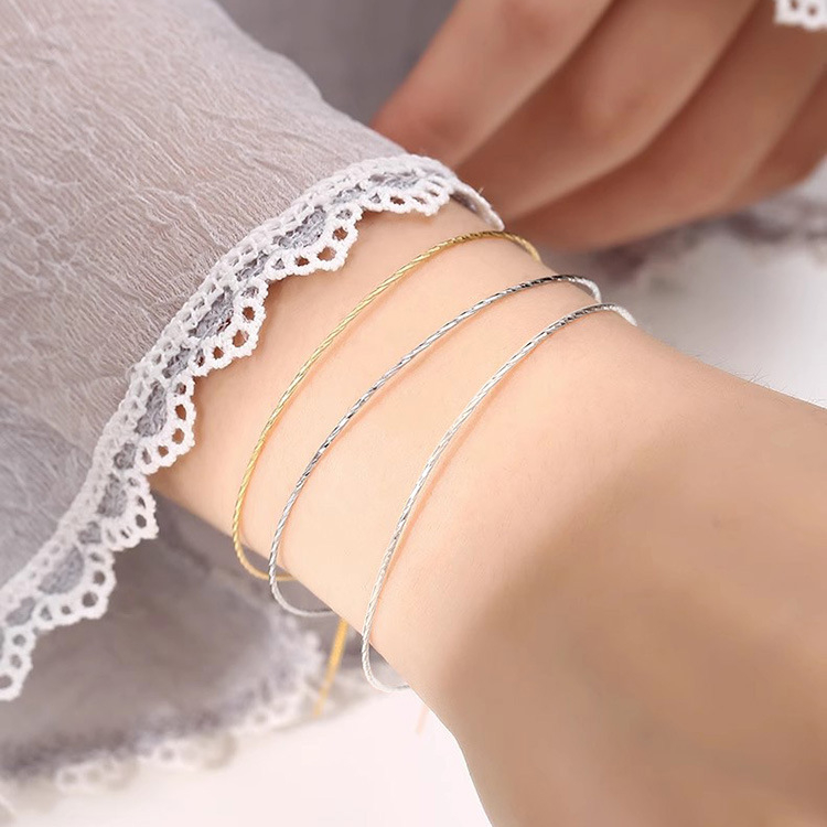 Narukvica od srebra 925 | Lagani luksuzni ženski stil | Brend Silver Love | Elektroplatiranje | Dekorativni nakit