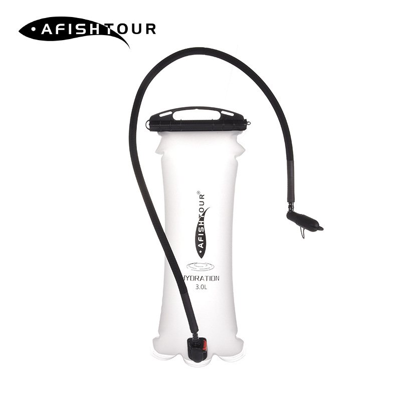 AFISHTOUR Prijenosna sklopiva TPU vodena torba – za outdoor aktivnosti, 1L/2L/3L, vodootporna, hidratacijski ruksak za trčanje, vožnju bicikla, planinarenje i kampiranje