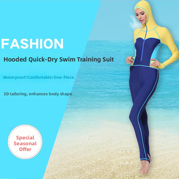 Női egyrészes UV-védett búvárruha, nylon anyagból, hosszú ujjú, búvárkodáshoz és úszáshoz — Yobel