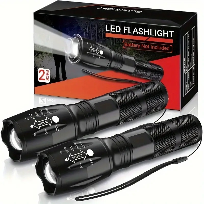 LED svjetiljka s aluminijskim kućištem, 1500 mAh baterija, LED izvor svjetla, 360° rotacija, domet 100–200 m, za patrolu