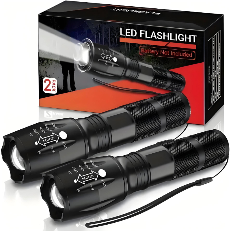 LED svjetiljka s aluminijskim kućištem, 1500 mAh baterija, LED izvor svjetla, 360° rotacija, domet 100–200 m, za patrolu