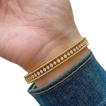 Réz vintage geometriai karkötő nőknek – elektroplakált felület