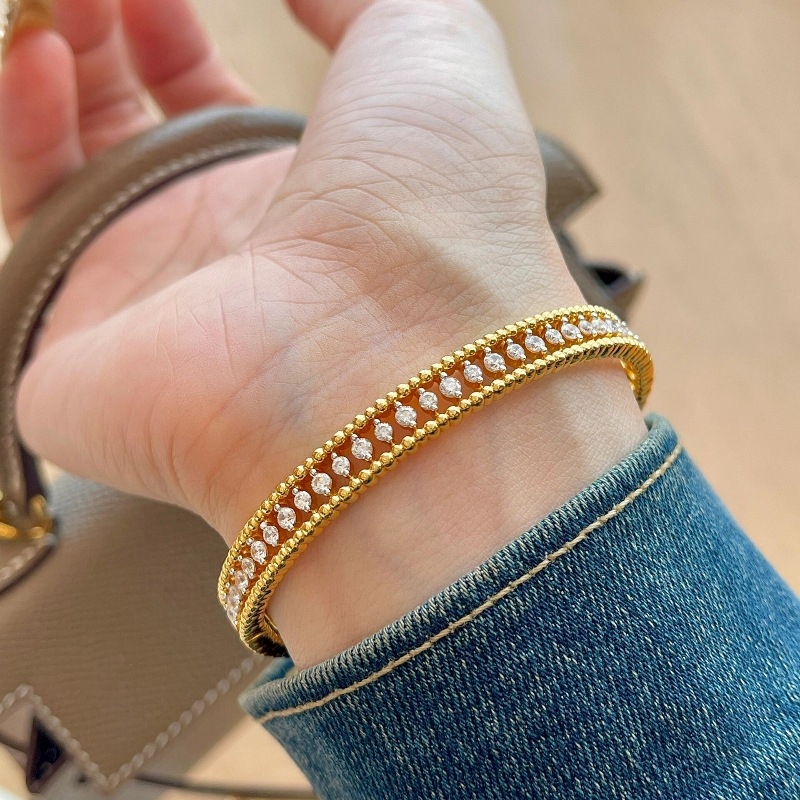 Réz vintage geometriai karkötő nőknek – elektroplakált felület