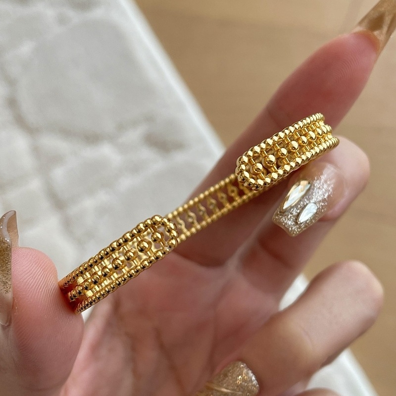 Réz vintage geometriai karkötő nőknek – elektroplakált felület