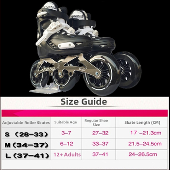Inline skates za početnike, za odrasle i djecu, brze, s prilagodljivom trokolnom konstrukcijom i protukliznom površinom