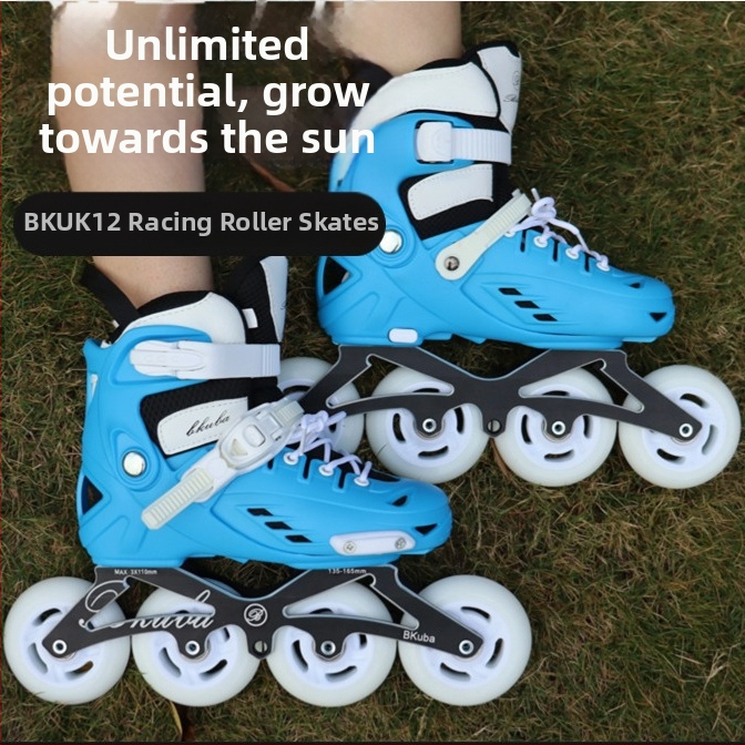 Inline skates za početnike, za odrasle i djecu, brze, s prilagodljivom trokolnom konstrukcijom i protukliznom površinom