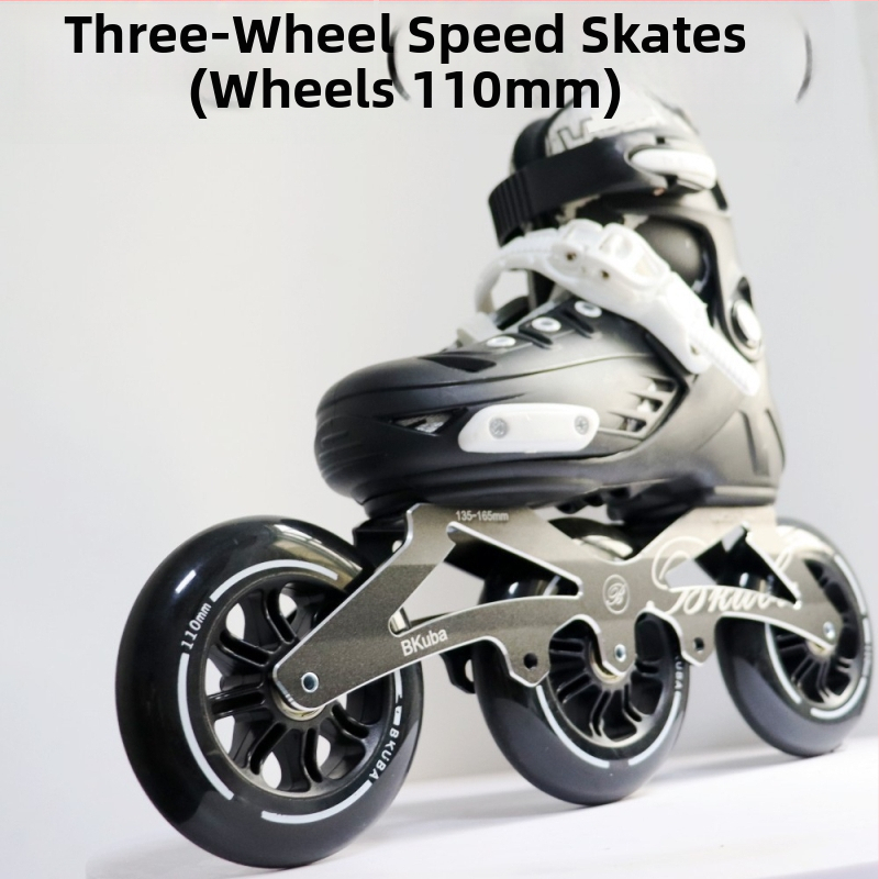 Inline skates za početnike, za odrasle i djecu, brze, s prilagodljivom trokolnom konstrukcijom i protukliznom površinom