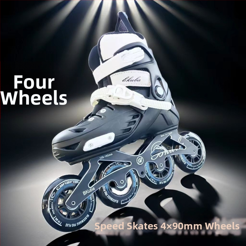 Inline skates za početnike, za odrasle i djecu, brze, s prilagodljivom trokolnom konstrukcijom i protukliznom površinom