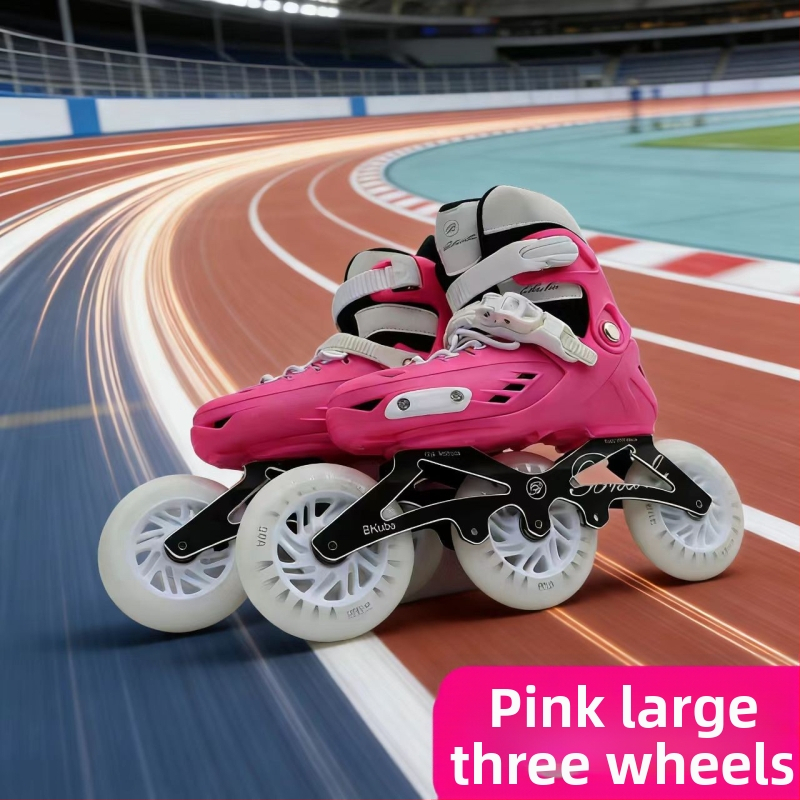 Inline skates za početnike, za odrasle i djecu, brze, s prilagodljivom trokolnom konstrukcijom i protukliznom površinom