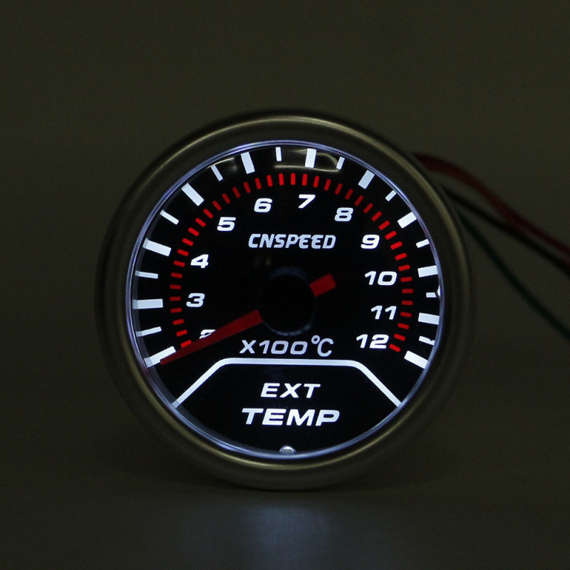 Autóipari mérőműszer, modell 614, ABS műanyag, 12V, többparaméteres mérő: psi nyomás, kipufogó hőmérséklet, vízhőmérséklet, olajhőmérséklet, feszültség