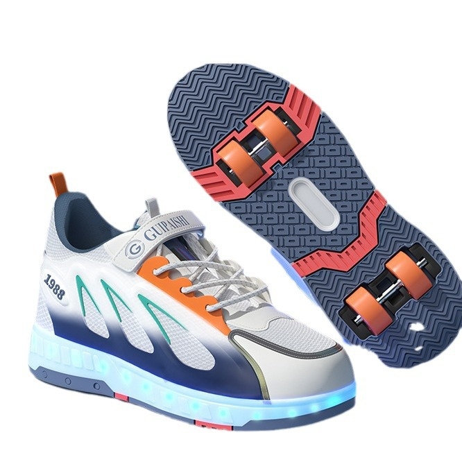 Детски обувки за ролери с PU колела, унисекс, четири колела