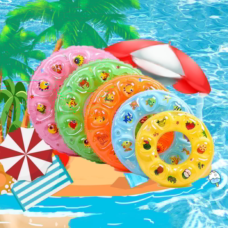 Παιδικός φουσκωτός δακτύλιος κολύμβησης με καρτούν σχέδιο, φιλικό προς το περιβάλλον PVC, πάχος PVC 0.18