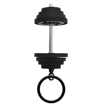 Wsnbwye öntöttvas súlyzó alakú kulcstartó — fitnesz modell, kulcskarika kiegészítő, üzleti és promóciós ajándék