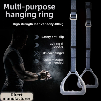 Zdvihací kruh s telom zo živice, kruh z vysokopevnostného kompozitného plastu, popruh zo silného drôtu, PP rukoväť — vnútorné/vonkajšie použitie, Typ D