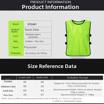 Prispôsobená tréningová vesta na futbal a basketbal s logom/textom/tímovým emblémom | Polyester | Unisex | Na všetky ročné obdobia