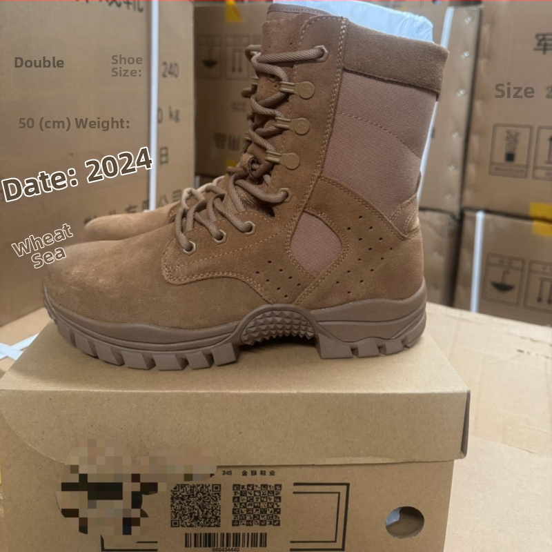 Kevlar kožené nepremokavé vysoké taktické topánky so bočným zipsom