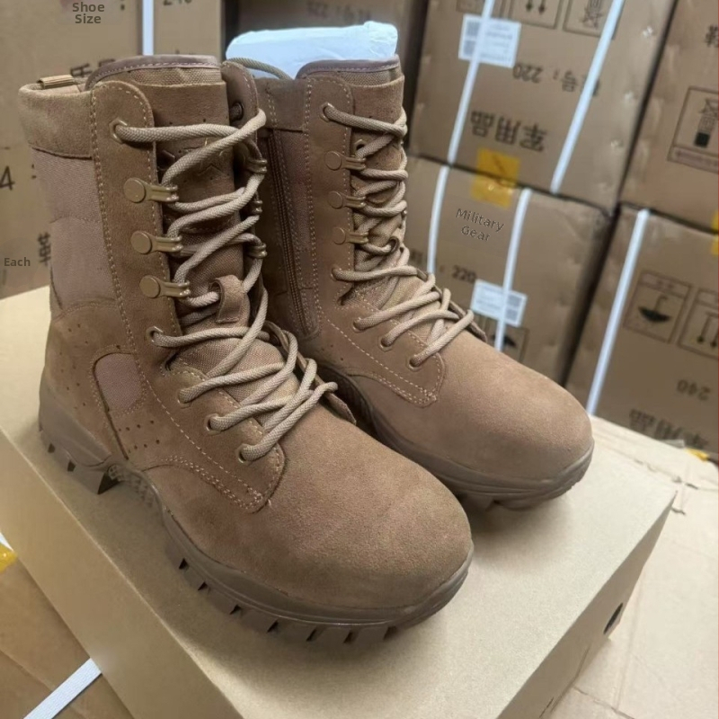 Kevlar kožené nepremokavé vysoké taktické topánky so bočným zipsom