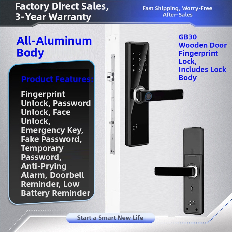 Inteligentná zámka s odtlačkom prsta a 3D rozpoznávaním tváre, model C10, kapacita ukladania odtlačkov 100, viac ako 200k odomknutí, čas skenovania 0.01 s