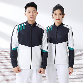 Σετ ομαδικών αθλητικών ενδυμάτων με μακρύ μανίκι για unisex — αναπνεύσιμο, ανθεκτικό στη φθορά, μείγμα χημικών ινών; κατάλληλο για χειμώνα, άνοιξη, φθινόπωρο