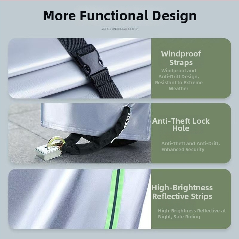 Elektromos járművédő huzat napvédővel, vízálló, fagy- és hóálló, porálló