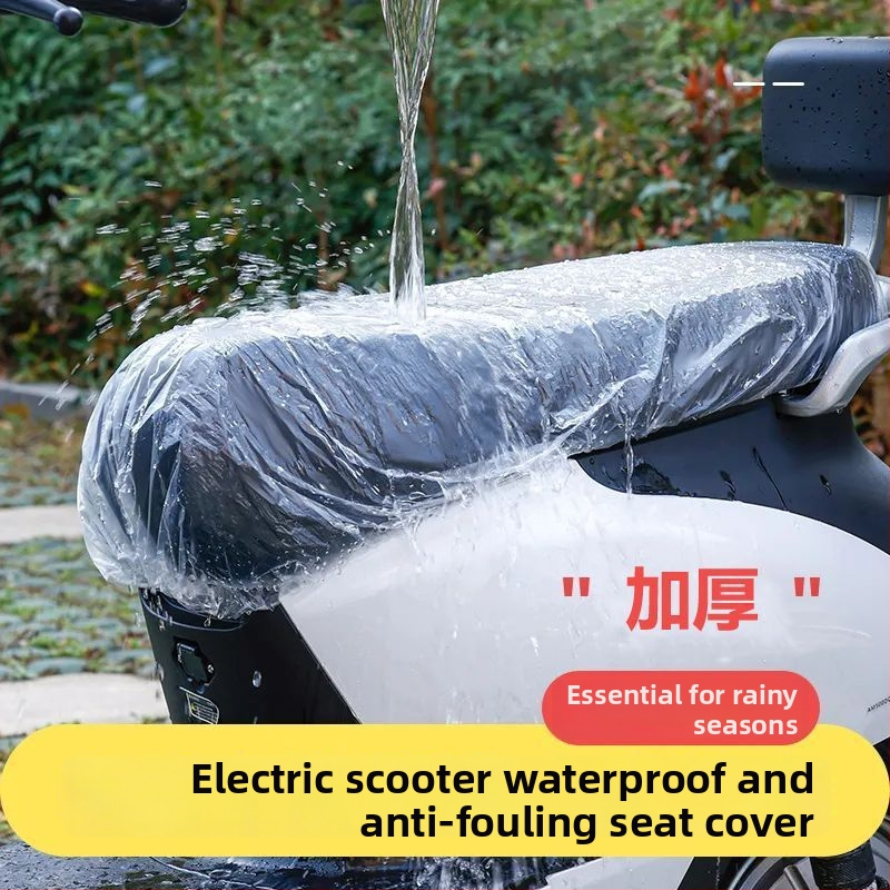 Univerzálny jednorazový poťah sedadla pre elektrické vozidlo – priehľadný plastový poťah sedadla, vodeodolný a odolný voči prachu, jednoduchý štýl