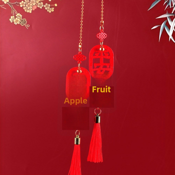 Visiaci doplnok do auta pre vnútornú výzdobu – persimón plod, ABS, model QCGJ-D1-2-100, vlastné spracovanie, jednoduchý štýl