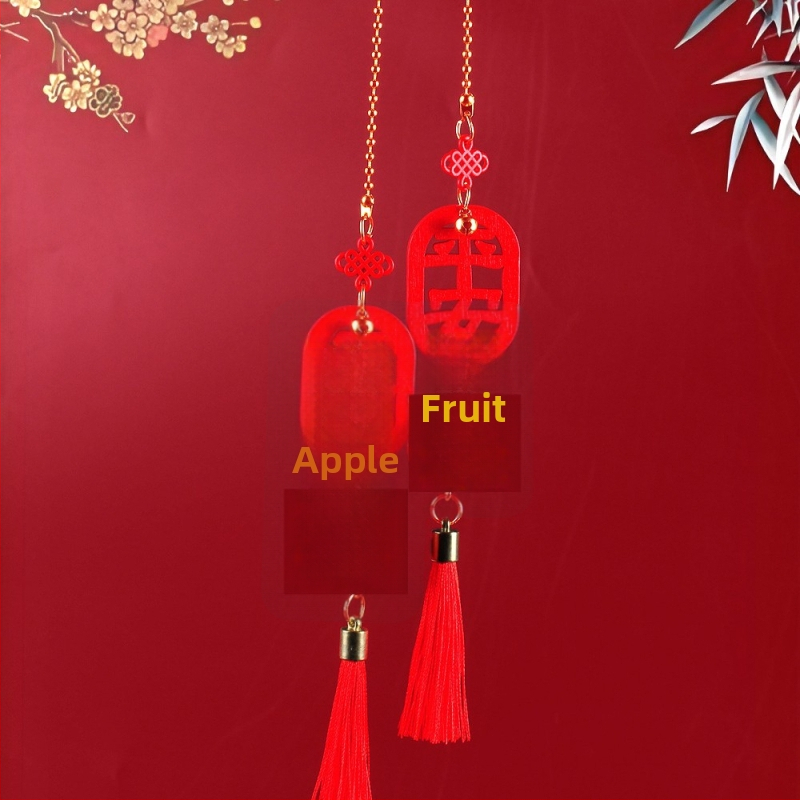 Visiaci doplnok do auta pre vnútornú výzdobu – persimón plod, ABS, model QCGJ-D1-2-100, vlastné spracovanie, jednoduchý štýl